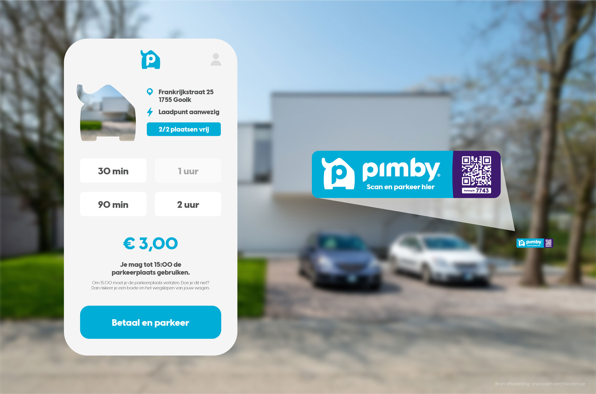 Suikernonkels Pimby parkeren op oprit